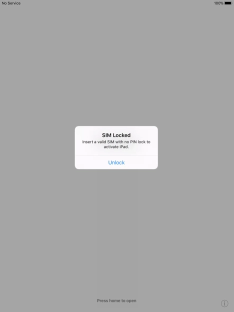 If your SIM is locked, press Unlock.