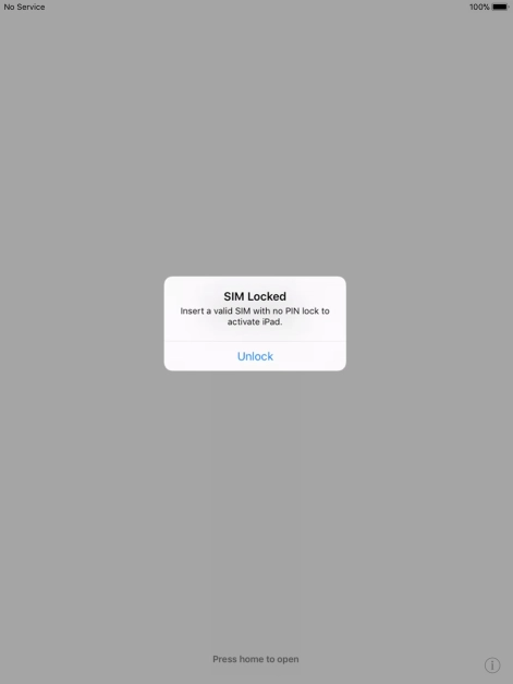 If your SIM is locked, press Unlock.