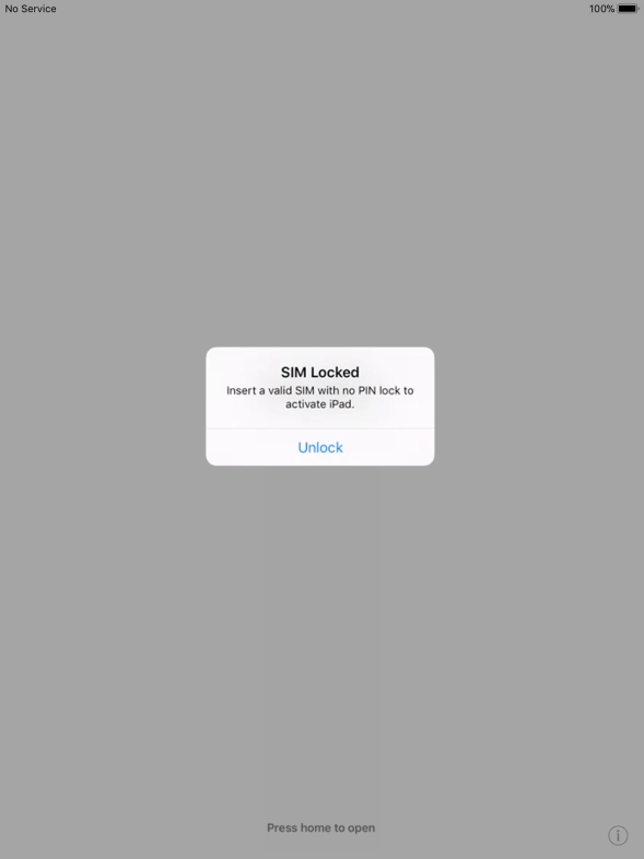 If your SIM is locked, press Unlock.