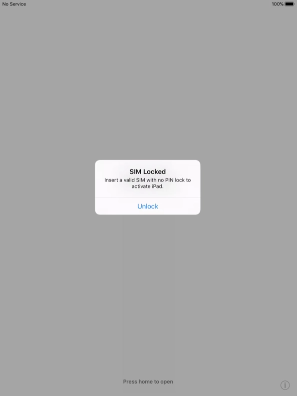 If your SIM is locked, press Unlock.