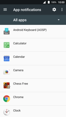 Press the required app.