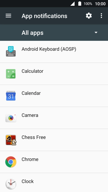 Press the required app.