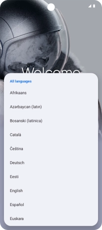 Press the required language.