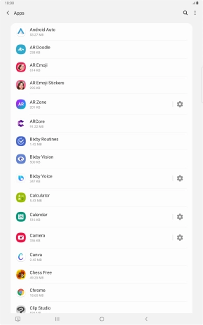 Press the required app. Press the required app.
