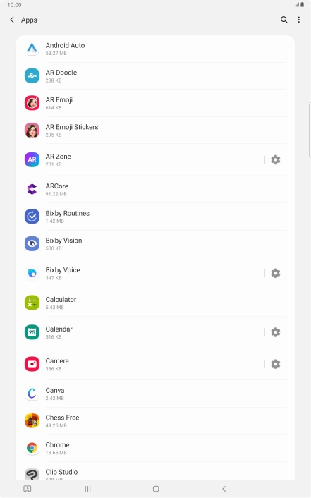 Press the required app. Press the required app.