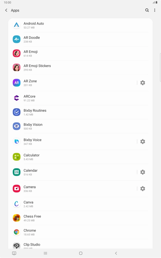 Press the required app. Press the required app.