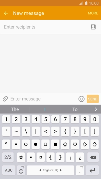 Press ABC to return to text input. Press ABC to return to text input.
