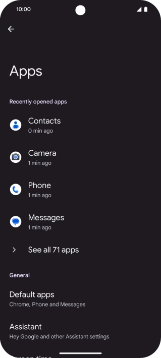 Press All apps.