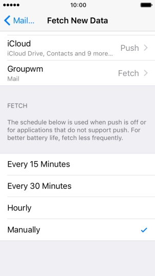 If you turn off the function, press the required setting.