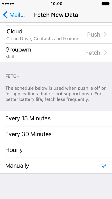 If you turn off the function, press the required setting.