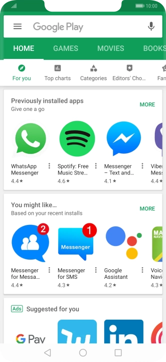 Press the search field. Press the search field.