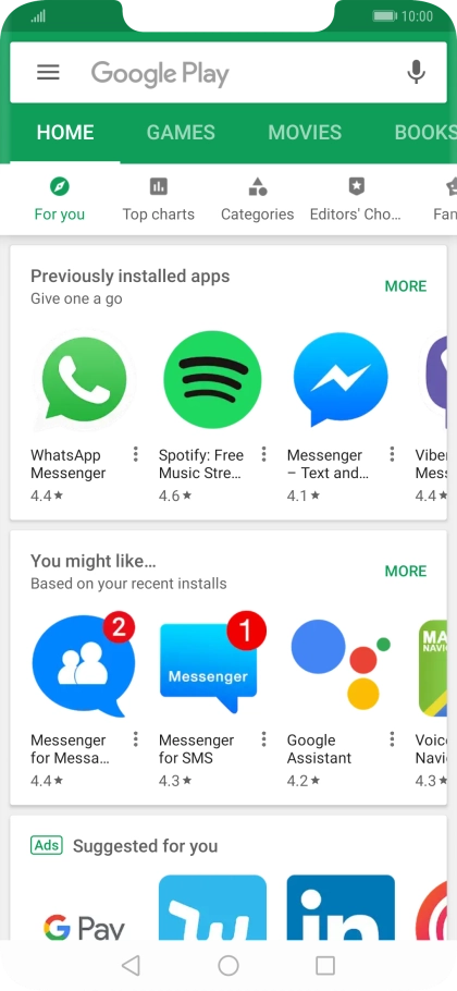 Press the search field. Press the search field.