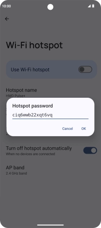 Key in the required password and press OK.