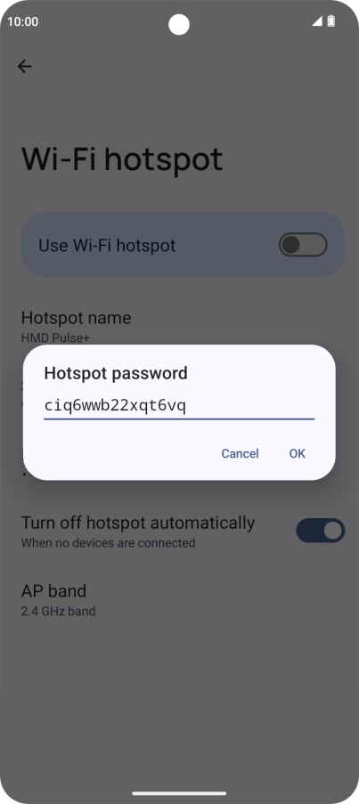 Key in the required password and press OK.