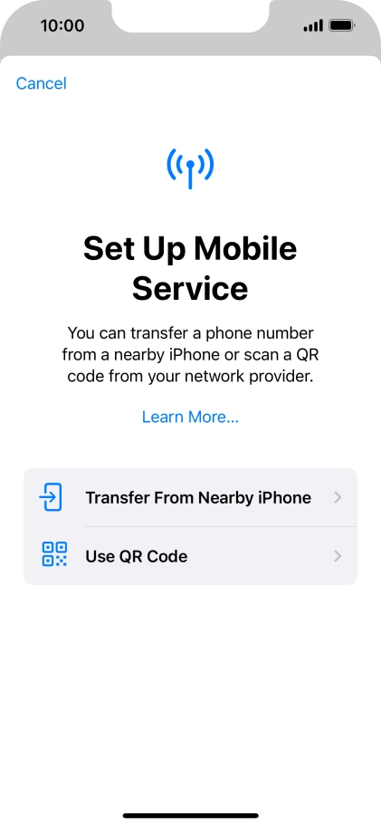Press Use QR Code. Press Use QR Code.