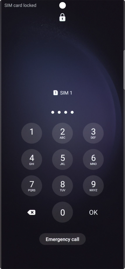 If your SIM is locked, key in your PIN and press OK.