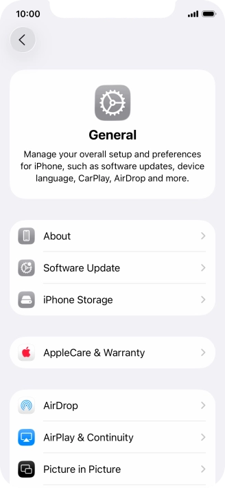 Press Software Update. If a new software version is available, it's displayed. Follow the instructions on the screen to update the phone software.
