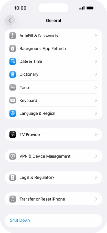 Press Transfer or Reset iPhone.