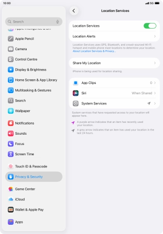 Press the required app. Press the required app.