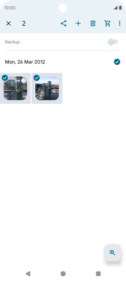 Press the share icon.
