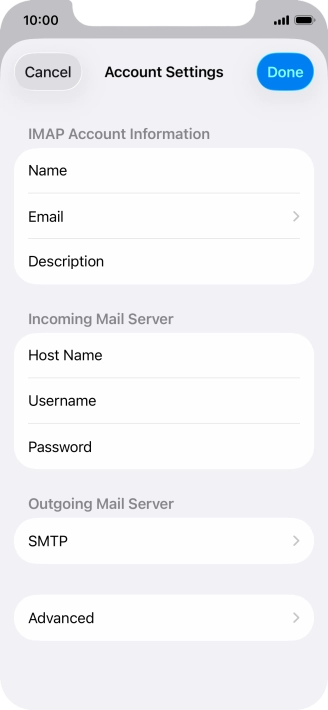 Press SMTP.