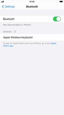 Press the required Bluetooth device and follow the instructions on the screen to pair the device with your phone.