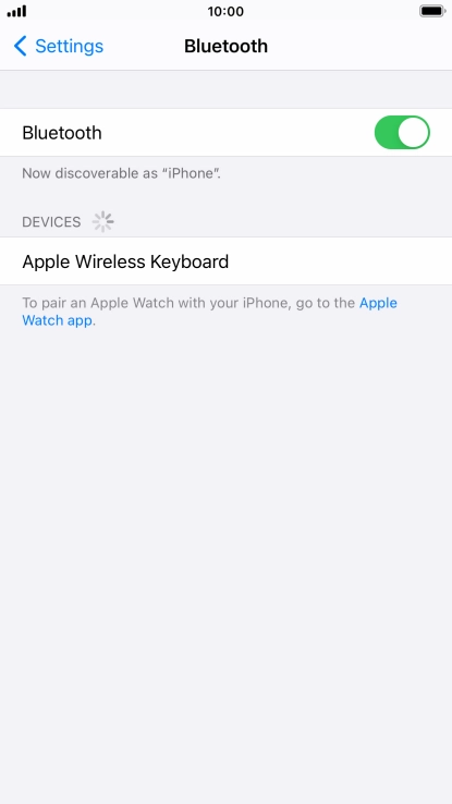 Press the required Bluetooth device and follow the instructions on the screen to pair the device with your phone.