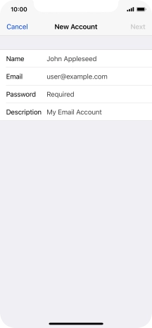 Press Name and key in the required sender name. Press Name and key in the required sender name.