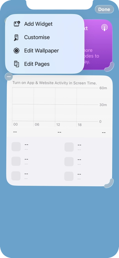 Press Add Widget.