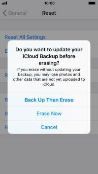 Press the required setting. Press the required setting.