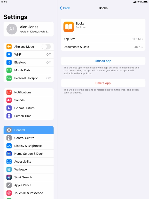 Press Offload App.