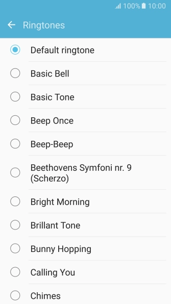 Press the required ring tones to hear them.