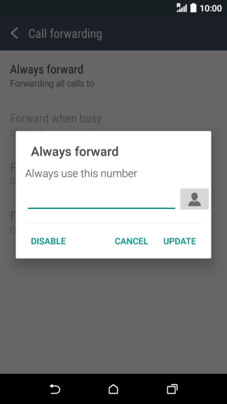 Press DISABLE.