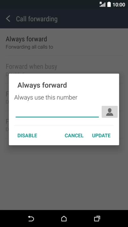 Press DISABLE.
