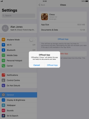 Press Offload App.