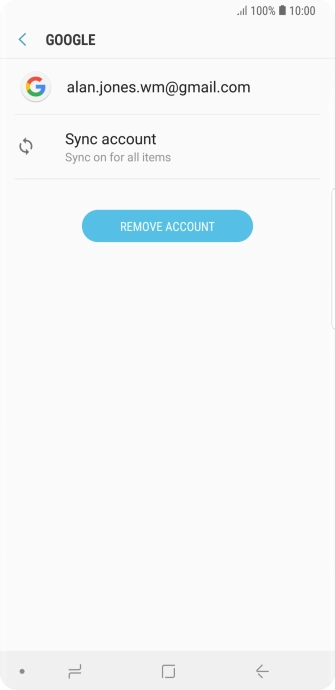 Press Sync account.