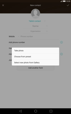 Press Select new photo from Gallery and go to the required folder.