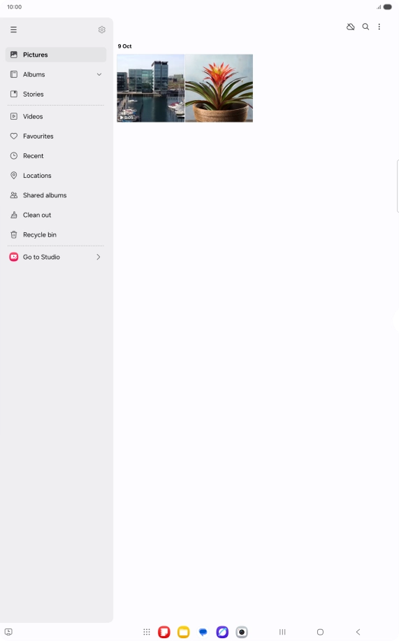 Press and hold the required picture or video.