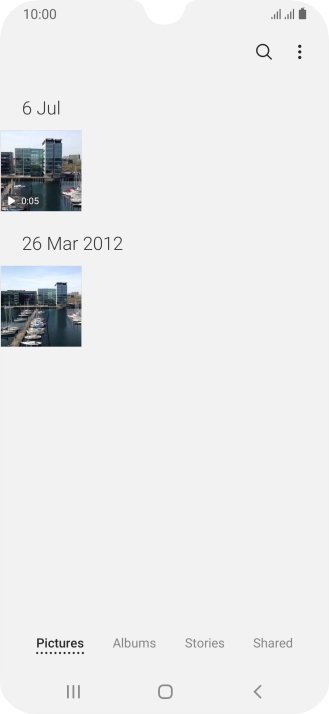 Press Albums and go to the required folder. Press Albums and go to the required folder.