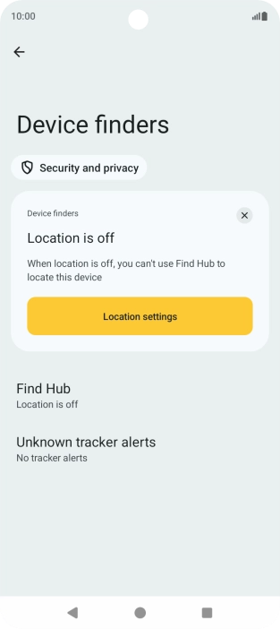 Press Find Hub.