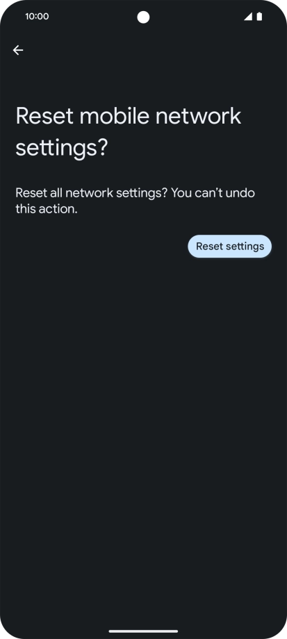 Press Reset settings. Press Reset settings.
