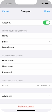 Press SMTP.