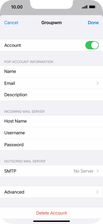 Press SMTP.