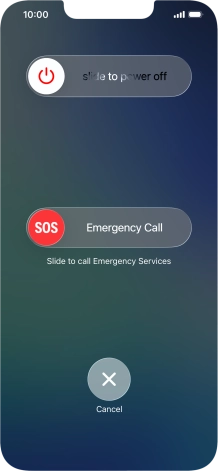 Press and drag the power off icon right. Press and drag the power off icon right.