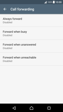Press the required divert type.