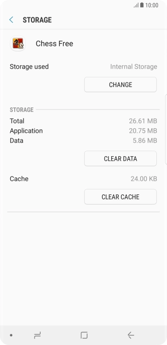 Press CLEAR CACHE.