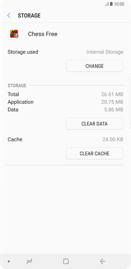 Press CLEAR CACHE.