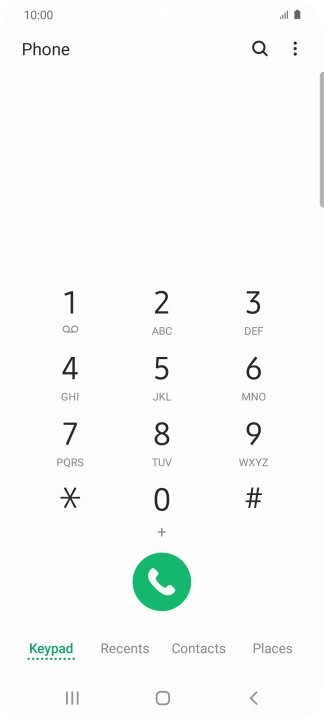 Press the menu icon.