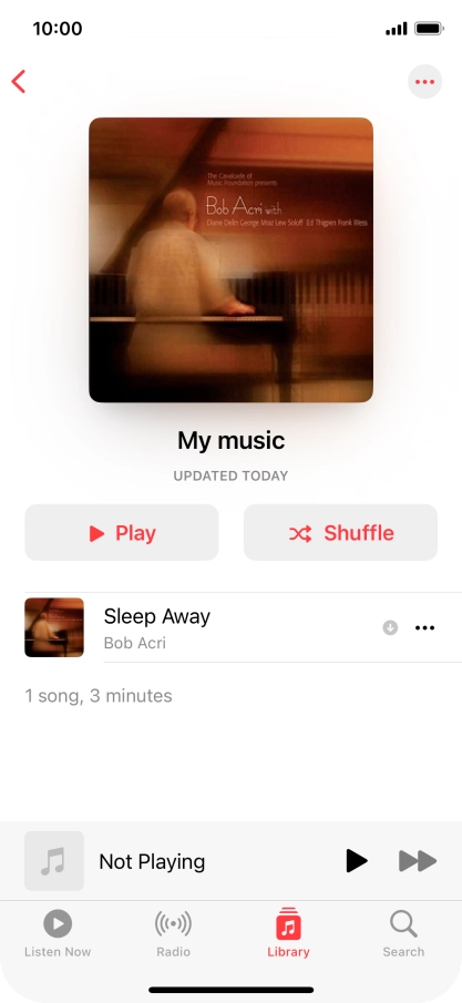 Go to the required category or playlist and press the required audio file.