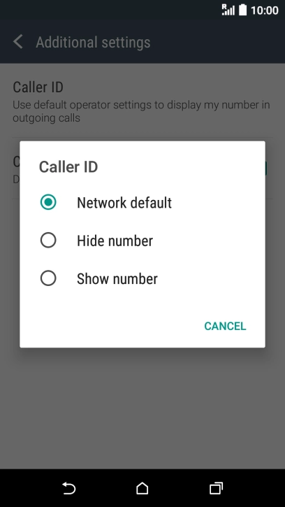 Press Show number to turn on caller identification.